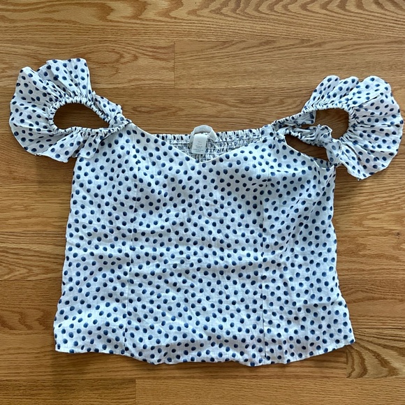 H&M NWOT Linen Top (L) - Picture 3 of 9